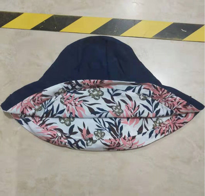 Șapcă de pescar Versiune coreeană de vară pentru femei Tide Parasolar cu bor mare Protecție solară Pălărie de găleată de culoare uni pe două fețe