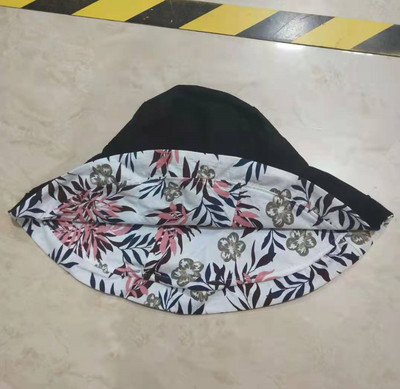 Șapcă de pescar Versiune coreeană de vară pentru femei Tide Parasolar cu bor mare Protecție solară Pălărie de găleată de culoare uni pe două fețe