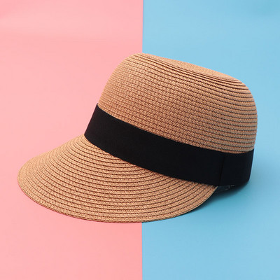 2021-es új szalmakalap, női szabadtéri diák alkalmi napozósapkák napvédő krém nyári baseballsapka divatos, csúcsos női sapka