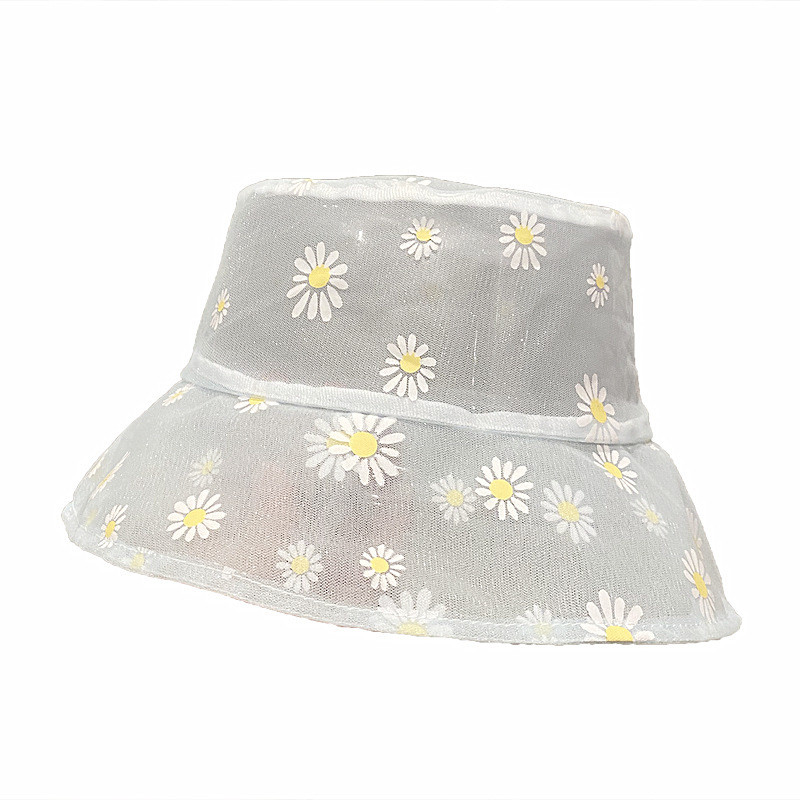 Broderie Margarete Pălărie de găleată Femei Plasă Transparentă din Dantela Panama Pălărie de pescar Moda Vară Pescuit în aer liber Pălărie de soare Cap SA694