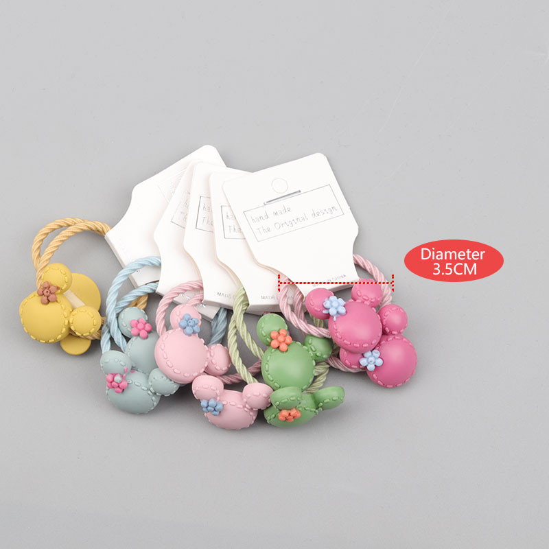 2 buc/card, frânghie pentru cap, urechi de mickey, inel de păr, banda de cauciuc pentru copii, accesorii pentru păr, frânghie elastică pentru păr, cadou de vacanță