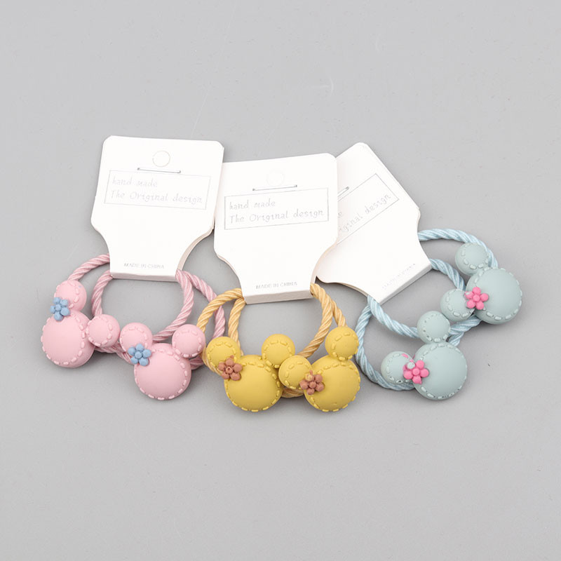 2 buc/card, frânghie pentru cap, urechi de mickey, inel de păr, banda de cauciuc pentru copii, accesorii pentru păr, frânghie elastică pentru păr, cadou de vacanță
