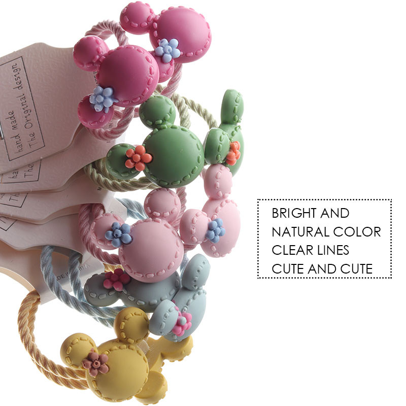 2 buc/card, frânghie pentru cap, urechi de mickey, inel de păr, banda de cauciuc pentru copii, accesorii pentru păr, frânghie elastică pentru păr, cadou de vacanță