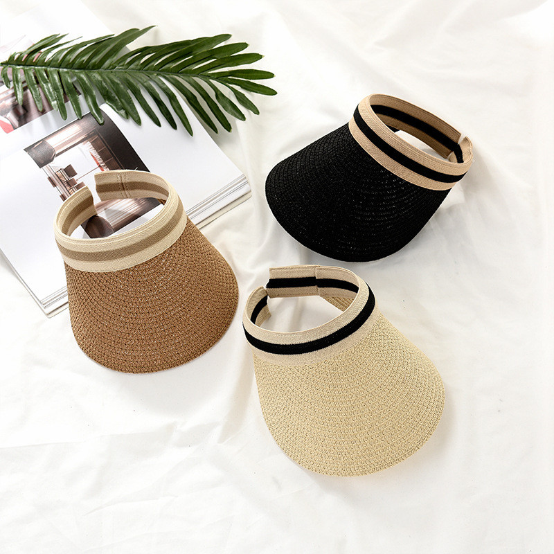 Horúca výpredaj 2021, baseballová čiapka, letná dámska klobúk s prázdnym vrchným dielom a slnečnou clonou, letná slamená čiapka so širokým okrajom, slnečná čiapka s UV ochranou