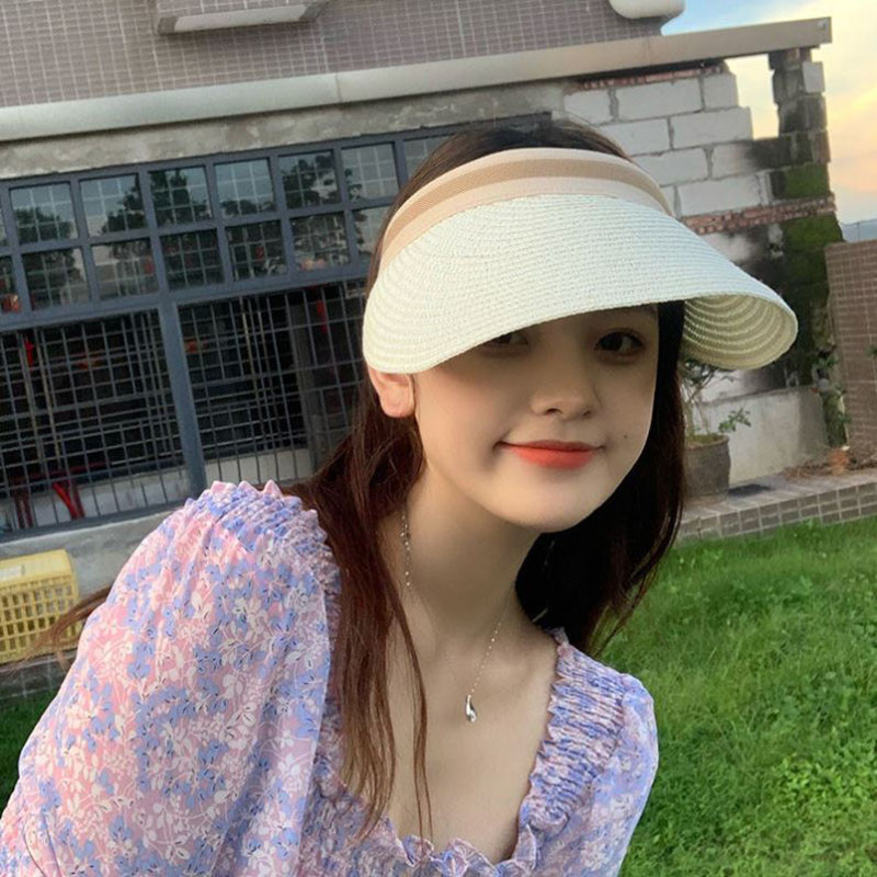 Horúca výpredaj 2021, baseballová čiapka, letná dámska klobúk s prázdnym vrchným dielom a slnečnou clonou, letná slamená čiapka so širokým okrajom, slnečná čiapka s UV ochranou