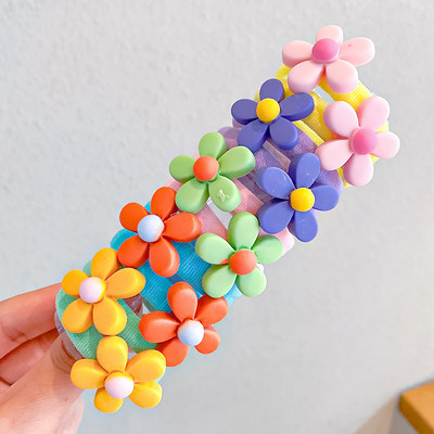 10 kom/set slatkih crtanih životinja, cvijeća, elastičnih gumica za kosu za djevojčice, dječji modni držač za konjski rep, dodaci za kosu, traka za kosu