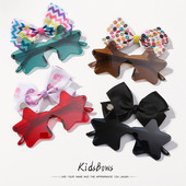 2 db/csomag Vintage Kids Nyári masni Fejpánt Kerek Napszemüveg Gyermek Napszemüveg Védőszemüveg Baba Gyerek Haj Kiegészítők