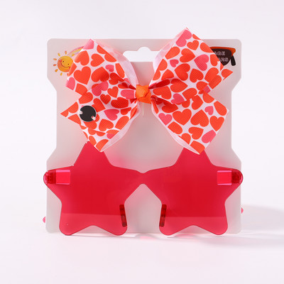 2 db/csomag Vintage Kids Nyári masni Fejpánt Kerek Napszemüveg Gyermek Napszemüveg Védőszemüveg Baba Gyerek Haj Kiegészítők