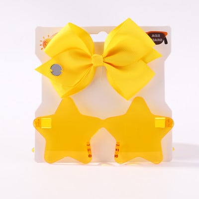 2 db/csomag Vintage Kids Nyári masni Fejpánt Kerek Napszemüveg Gyermek Napszemüveg Védőszemüveg Baba Gyerek Haj Kiegészítők