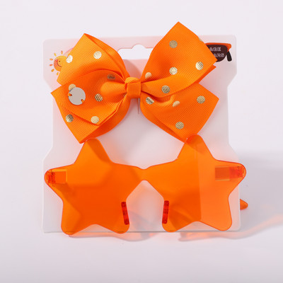 2 db/csomag Vintage Kids Nyári masni Fejpánt Kerek Napszemüveg Gyermek Napszemüveg Védőszemüveg Baba Gyerek Haj Kiegészítők