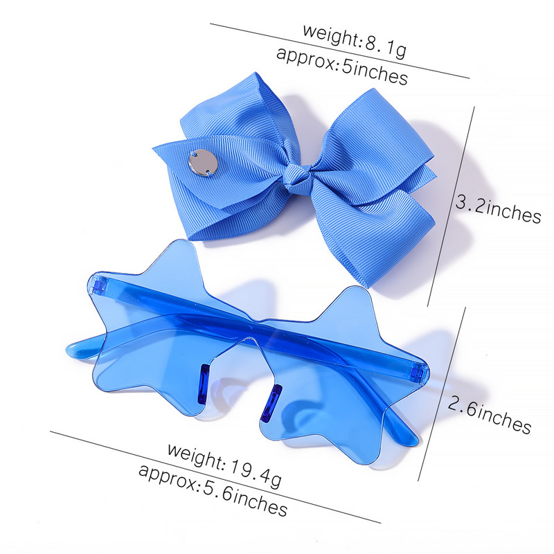 2 db/csomag Vintage Kids Nyári masni Fejpánt Kerek Napszemüveg Gyermek Napszemüveg Védőszemüveg Baba Gyerek Haj Kiegészítők