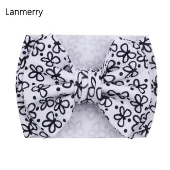 2022 New Summer Print Φιόγκοι Μαλλιών Headband For Girls Cute Baby Turban 7\'\' Big Bow Hairband Kids Fashion Αξεσουάρ μαλλιών Χονδρική