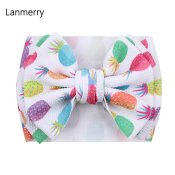 2022 New Summer Print Φιόγκοι Μαλλιών Headband For Girls Cute Baby Turban 7\'\' Big Bow Hairband Kids Fashion Αξεσουάρ μαλλιών Χονδρική