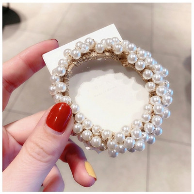 2 buc. PE ROSES Strasuri Elastice Legături de păr Inel frânghie Scrunchie Benzi de păr Suport pentru coadă de cal pentru femei sau fete Accesorii de păr