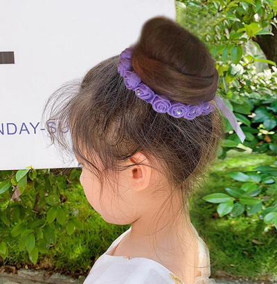 2 buc. PE ROSES Strasuri Elastice Legături de păr Inel frânghie Scrunchie Benzi de păr Suport pentru coadă de cal pentru femei sau fete Accesorii de păr