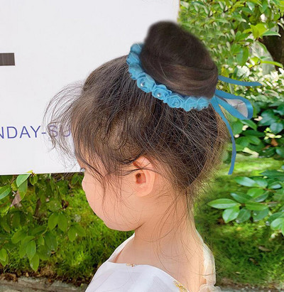 2 buc. PE ROSES Strasuri Elastice Legături de păr Inel frânghie Scrunchie Benzi de păr Suport pentru coadă de cal pentru femei sau fete Accesorii de păr