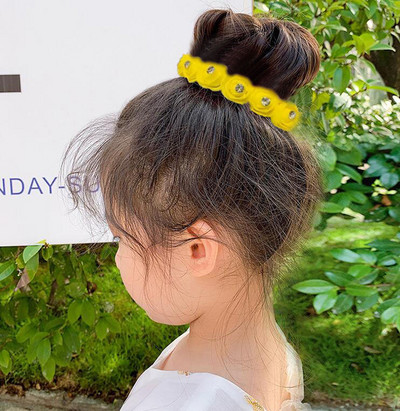 2 buc. PE ROSES Strasuri Elastice Legături de păr Inel frânghie Scrunchie Benzi de păr Suport pentru coadă de cal pentru femei sau fete Accesorii de păr