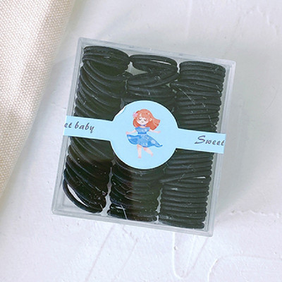 100 buc. Legături de păr mici, fără rănire, benzi elastice de păr din cauciuc, accesorii de păr, piese, suport pentru coadă de cal pentru fetițe, frânghie de păr, bomboane, gumă