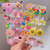 14 ks sladkých motýľových kvetinových detských sponiek do vlasov, roztomilé detské pokrývky hlavy, detské sponky do vlasov, dievčenské doplnky, elastické vlasové pásky