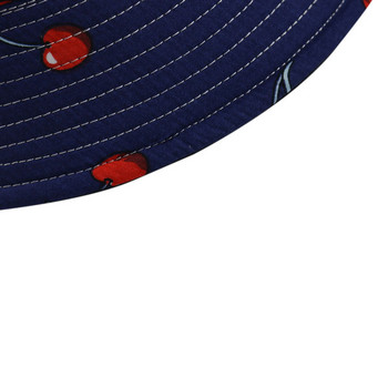 FOXMOTHER Νέο Φθινοπωρινό Navy White Cherry Print Fisherman Caps Καπέλα Γυναικεία Άνδρας Gorras 2021