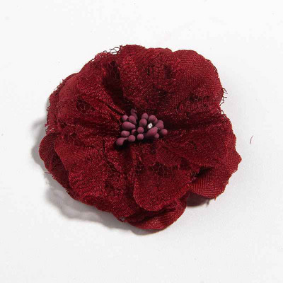 10 vnt. 5,5 cm 2,1 colio aukštos kokybės audinio dirbtinė nėrinių gėlė plaukams aksesuarams šifono gėlių puokštė klipams galvos juosta