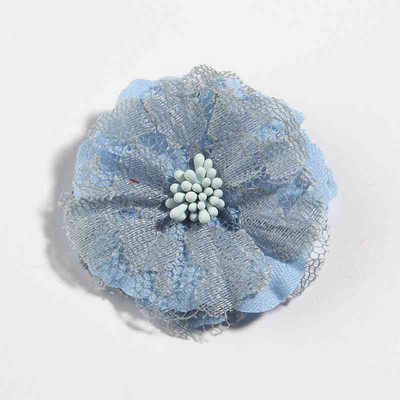 10 vnt. 5,5 cm 2,1 colio aukštos kokybės audinio dirbtinė nėrinių gėlė plaukams aksesuarams šifono gėlių puokštė klipams galvos juosta