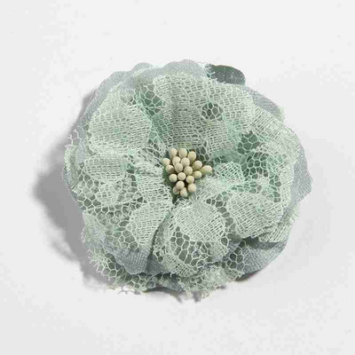 10 vnt. 5,5 cm 2,1 colio aukštos kokybės audinio dirbtinė nėrinių gėlė plaukams aksesuarams šifono gėlių puokštė klipams galvos juosta