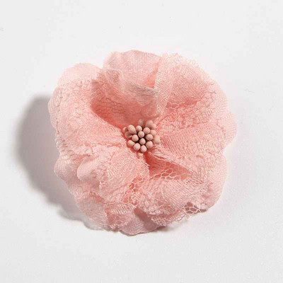 10 vnt. 5,5 cm 2,1 colio aukštos kokybės audinio dirbtinė nėrinių gėlė plaukams aksesuarams šifono gėlių puokštė klipams galvos juosta