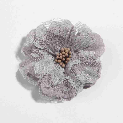 10 vnt. 5,5 cm 2,1 colio aukštos kokybės audinio dirbtinė nėrinių gėlė plaukams aksesuarams šifono gėlių puokštė klipams galvos juosta