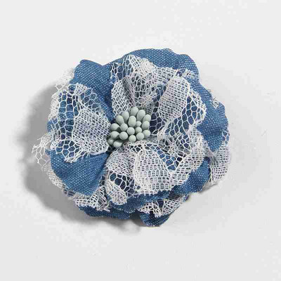 10 vnt. 5,5 cm 2,1 colio aukštos kokybės audinio dirbtinė nėrinių gėlė plaukams aksesuarams šifono gėlių puokštė klipams galvos juosta