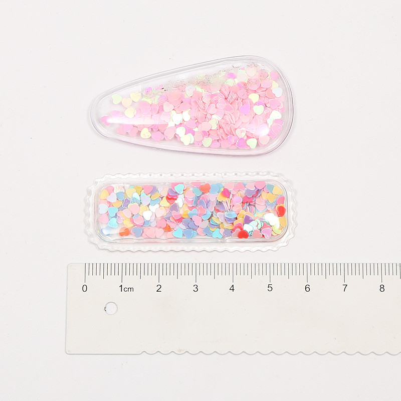 20 ks/sada DIY dievčenské vlasové doplnky PVC flitrované rýchloschnúce farebné jednoslovné sponky do vlasov bez sponiek do vlasov princezná bling čelenka roztomilá pokrývka hlavy