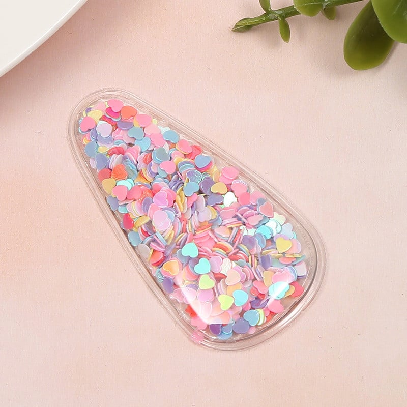 20 ks/sada DIY dievčenské vlasové doplnky PVC flitrované rýchloschnúce farebné jednoslovné sponky do vlasov bez sponiek do vlasov princezná bling čelenka roztomilá pokrývka hlavy