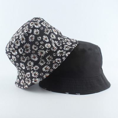 Ljetni panama šešir s tratinčicama Reverzibilni šeširi s tratinčicama Ženska kapa s vedrom kapom za sunčanje Ženski bob chapeau Ženski cvjetni ribarski šešir