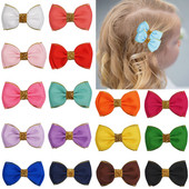 20 GAB 3 collu meiteņu matu sprādze, divslāņu zelta lentes matu sprādze meitenēm matu aksesuāri, bērnu galvassegas, matu sprādzes, vairumtirdzniecība