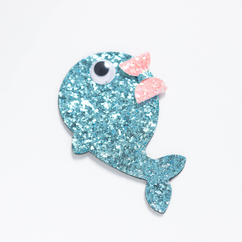 Crtani slatki kit Sjajne ukosnice Mašne za djevojčice Kompleti pokrivala za glavu Svjetlucave kawaii ukosnice Dodaci Djeca Dječje kopče za kosu sa strane