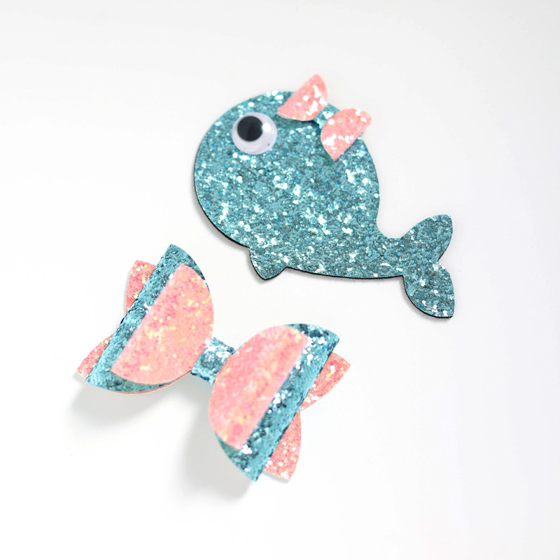 Crtani slatki kit Sjajne ukosnice Mašne za djevojčice Kompleti pokrivala za glavu Svjetlucave kawaii ukosnice Dodaci Djeca Dječje kopče za kosu sa strane