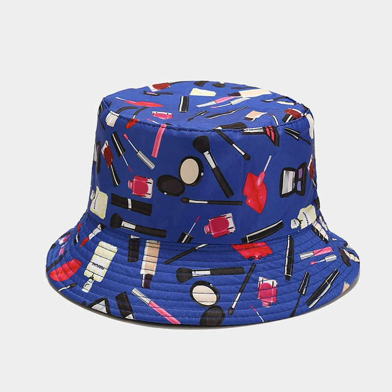 LDSLYJR 2022 Pălărie tip găleată cu imprimeu din poliester, Joker, șapcă de soare pentru călătorie în aer liber, pentru femei 178