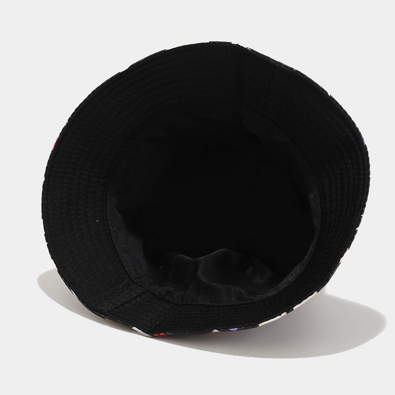 LDSLYJR 2022 Pălărie tip găleată cu imprimeu din poliester, Joker, șapcă de soare pentru călătorie în aer liber, pentru femei 178