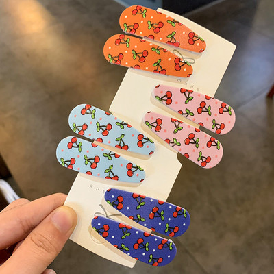 8 kom/lot korejski slatka svježa djeca djevojčice voće pun ispis ukosnica BB kopča šiške dječja kopča bočna ukosnica za djevojčice nakit