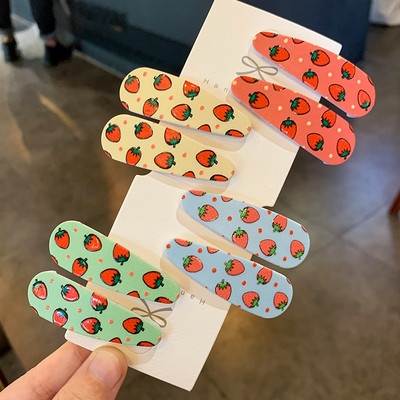 8 kom/lot korejski slatka svježa djeca djevojčice voće pun ispis ukosnica BB kopča šiške dječja kopča bočna ukosnica za djevojčice nakit