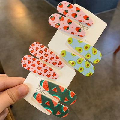 8 kom/lot korejski slatka svježa djeca djevojčice voće pun ispis ukosnica BB kopča šiške dječja kopča bočna ukosnica za djevojčice nakit