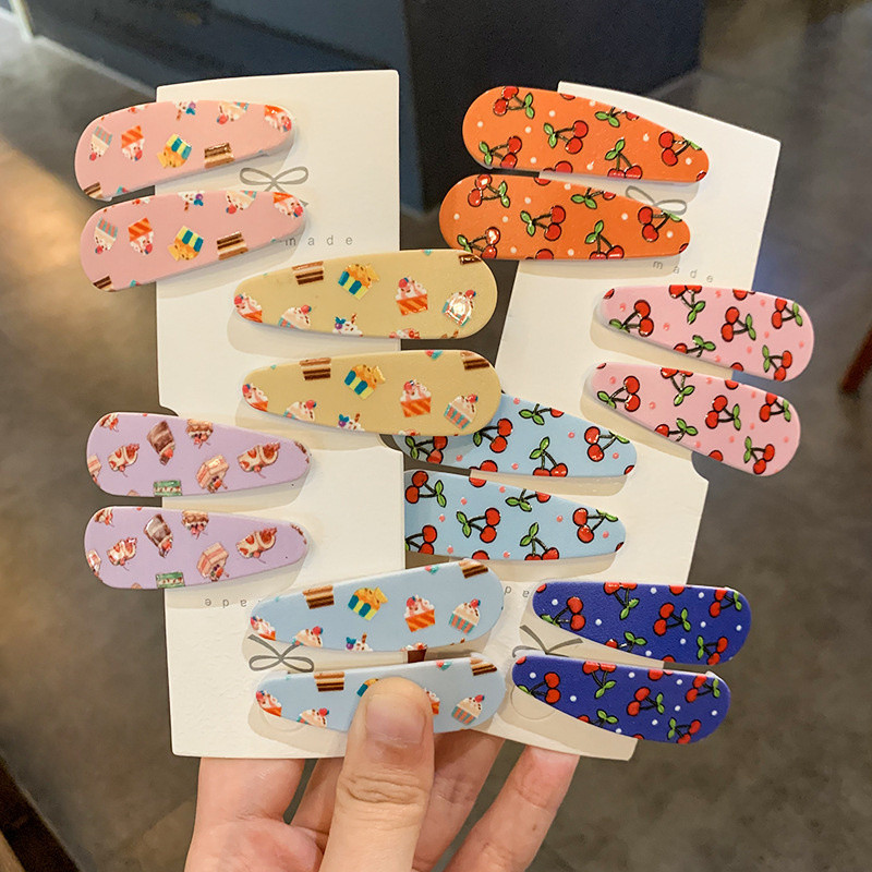 8 kom/lot korejski slatka svježa djeca djevojčice voće pun ispis ukosnica BB kopča šiške dječja kopča bočna ukosnica za djevojčice nakit