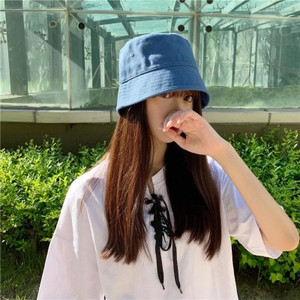 Pălărie de găleată din bumbac de culoare solidă de vară pentru femei Hip Hop Pălărie simplă de pescar în aer liber Bob cu protecție solară Pălărie Panama casual Trend 2021