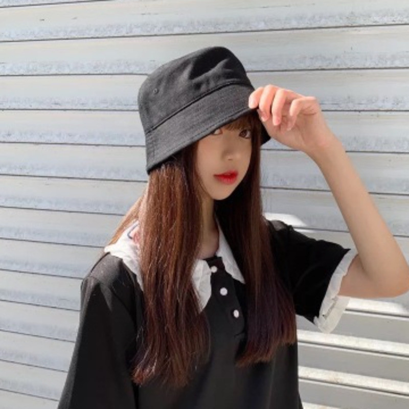 Pălărie de găleată din bumbac de culoare solidă de vară pentru femei Hip Hop Pălărie simplă de pescar în aer liber Bob cu protecție solară Pălărie Panama casual Trend 2021