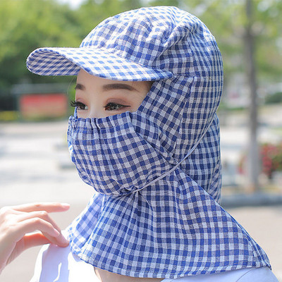 Pălărie de soare de vară pentru față și gât Protecție UV Husă de protecție Clapă pentru urechi Pălării pentru femei Pescuit în aer liber Vânătoare Drumeții Pălărie de plajă