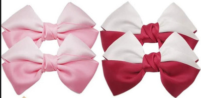 Fundițe de păr pentru fete Fundițe artizanale din pânză satinată Fundițe netede super lucioase pentru fete Accesorii de păr pentru fete de 4 in