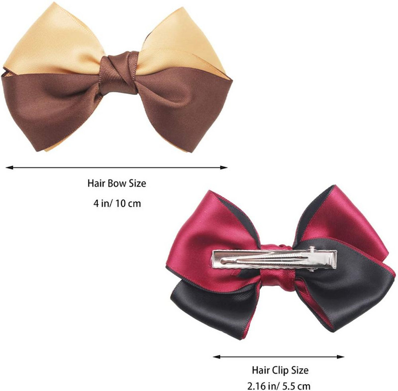 Fundițe de păr pentru fete Fundițe artizanale din pânză satinată Fundițe netede super lucioase pentru fete Accesorii de păr pentru fete de 4 in