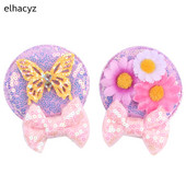 Nové 1 pár populárnych flitrovaných vlasových mašličiek s myšou do uší, sponiek na dievčatá, roztomilej motýľovej postavičky, sponky do vlasov, párty, cosplay, festival, vlasový doplnok