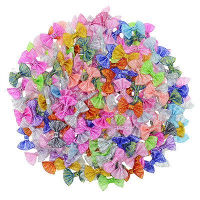 100 kom./lot Mini mala mašna s vrpcom za kućne ljubimce Mašna za kućne ljubimce SAMO MAŠNA BEZ KVAPILA DIY Vjenčani ukrasi Dodaci za kosu PB001