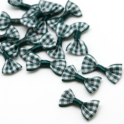 3X1.5cm Mini fundă colorată în carouri, fundă din satin, pentru agrafe de păr pentru fete și accesoriu de meșteșuguri pentru îmbrăcăminte